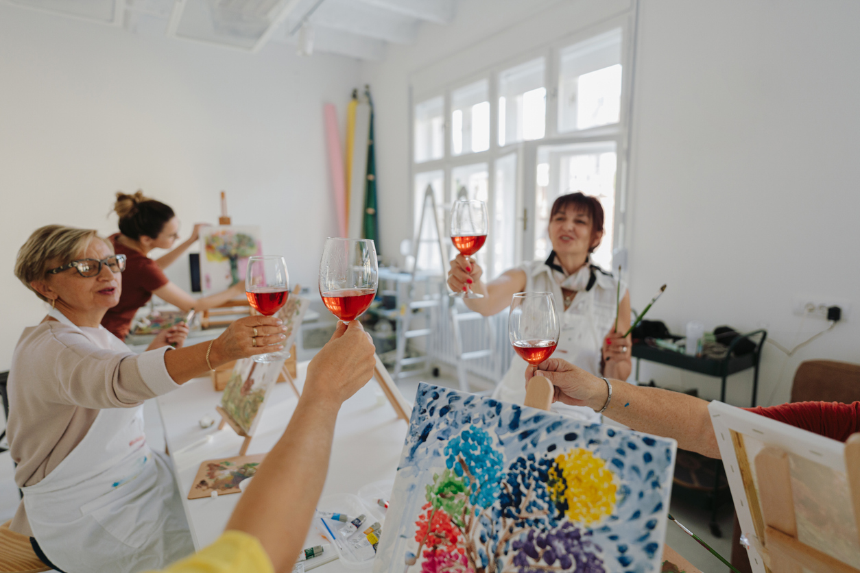 Paint & Wine: Slikanje na Platnu za Početnike